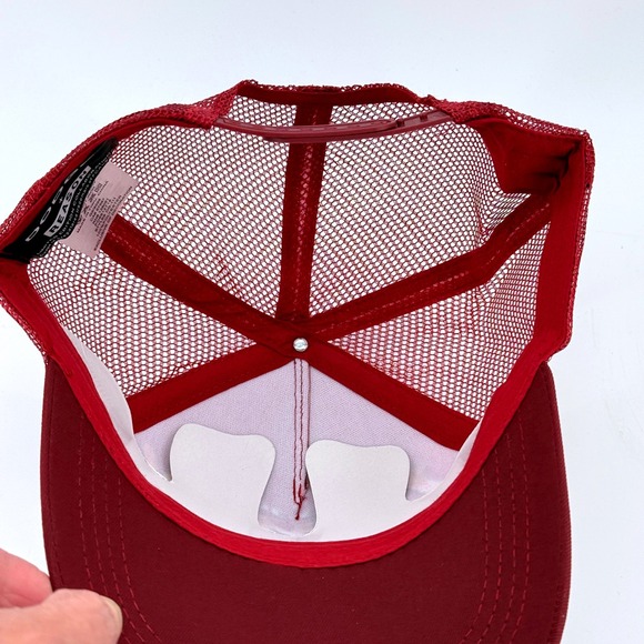 DODGE x REASON Limited Edition Demon Car Trucker Hat Burgundy Mesh Snapback NEW - Picture 7 of 11